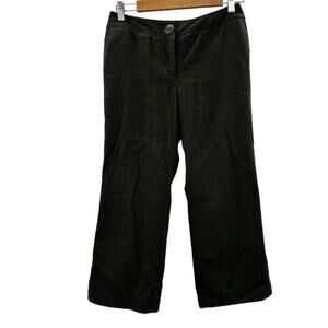 Ann Taylor Wool Blend Gray Green‎ Mid Rise Wide Leg Cropped Dress Pants Size 2